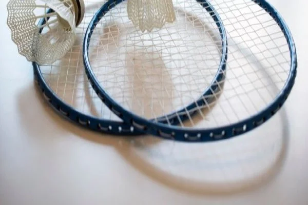 badminton racket and shuttlecock
